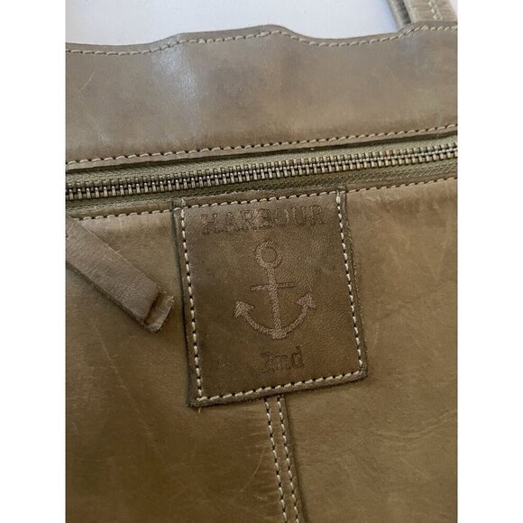 Harbour 2nd Lotte Leather Tote Anchor Studded Shoulder Bag Distressed - Picture 12 of 13